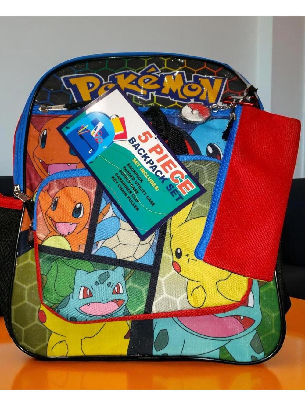 Pokémon 5-Piece Backpack Set - Brand New with Tags